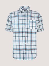 kariertes Kurzarmhemd - Männer - off white blue red check kariertes Kurzarmhemd - Männer - off white blue red check - 7 - TOM TAILOR