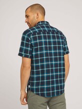 kariertes Kurzarmhemd - Männer - navy base teal green check kariertes Kurzarmhemd - Männer - navy base teal green check - 2 - TOM TAILOR
