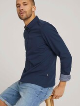 strukturiertes Hemd - Männer - navy tonal dobby structure strukturiertes Hemd - Männer - navy tonal dobby structure - 5 - TOM TAILOR