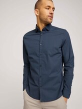 gemustertes Hemd - Männer - navy blue wave design gemustertes Hemd - Männer - navy blue wave design - 5 - TOM TAILOR