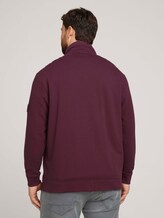 Sweatjacke mit Stehkragen - Männer - Dusty Wildberry Red Sweatjacke mit Stehkragen - Männer - Dusty Wildberry Red - 2 - Men Plus
