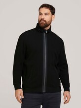 Sweatjacke mit Stehkragen - Männer - Black Sweatjacke mit Stehkragen - Männer - Black - 1 - Men Plus