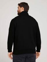 Sweatjacke mit Stehkragen - Männer - Black Sweatjacke mit Stehkragen - Männer - Black - 2 - Men Plus