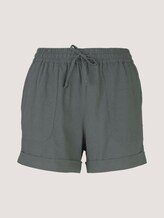 Relaxed-fit shorts with linen - Women - dusty pine green Relaxed-fit shorts with linen - Women - dusty pine green - 7 - TOM TAILOR Denim