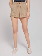 Relaxed Fit Shorts mit Leinen - Frauen - dune beige Relaxed Fit Shorts mit Leinen - Frauen - dune beige - 1 - TOM TAILOR Denim