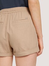 Relaxed Fit Shorts mit Leinen - Frauen - dune beige Relaxed Fit Shorts mit Leinen - Frauen - dune beige - 9 - TOM TAILOR Denim