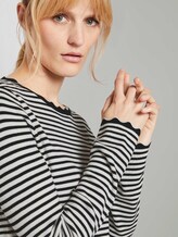 Strickpullover mit Muschelkragen - Frauen - black white stripe Strickpullover mit Muschelkragen - Frauen - black white stripe - 9 - TOM TAILOR