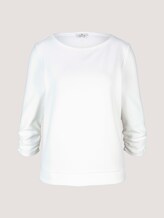 Sweatshirt mit Raffungen am Ärmel - Frauen - Whisper White Sweatshirt mit Raffungen am Ärmel - Frauen - Whisper White - 7 - TOM TAILOR