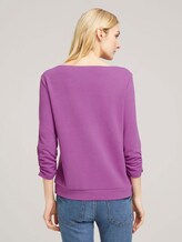 Sweatshirt mit Raffungen am Ärmel - Frauen - plum blossom lilac Sweatshirt mit Raffungen am Ärmel - Frauen - plum blossom lilac - 2 - TOM TAILOR