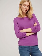 Sweatshirt mit Raffungen am Ärmel - Frauen - plum blossom lilac Sweatshirt mit Raffungen am Ärmel - Frauen - plum blossom lilac - 5 - TOM TAILOR