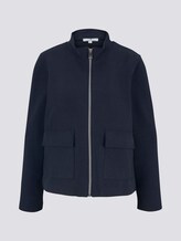 Strukturierte Sweatjacke mit Stehkragen - Frauen - Sky Captain Blue Strukturierte Sweatjacke mit Stehkragen - Frauen - Sky Captain Blue - 7 - TOM TAILOR