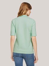 Basic Poloshirt - Frauen - mint offwhite stripe Basic Poloshirt - Frauen - mint offwhite stripe - 2 - TOM TAILOR