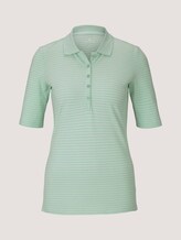 Basic Poloshirt - Frauen - mint offwhite stripe Basic Poloshirt - Frauen - mint offwhite stripe - 7 - TOM TAILOR
