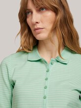 Basic Poloshirt - Frauen - mint offwhite stripe Basic Poloshirt - Frauen - mint offwhite stripe - 9 - TOM TAILOR