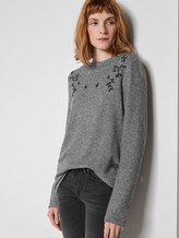 Gevlekt Sweatshirt met borduurwerk - Vrouwen - alloy grey melange Gevlekt Sweatshirt met borduurwerk - Vrouwen - alloy grey melange - 5 - TOM TAILOR