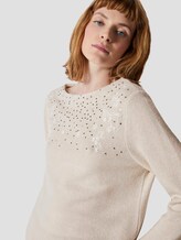 Meliertes Sweatshirt mit Stickereien - Frauen - desert sand melange Meliertes Sweatshirt mit Stickereien - Frauen - desert sand melange - 9 - TOM TAILOR