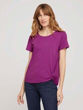 T-Shirt mit Saumdetail - Frauen - plum blossom lilac T-Shirt mit Saumdetail - Frauen - plum blossom lilac - 1 - TOM TAILOR