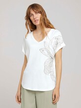 Print T-Shirt mit LENZING™ ECOVERO™ - Frauen - Whisper White Print T-Shirt mit LENZING™ ECOVERO™ - Frauen - Whisper White - 1 - TOM TAILOR