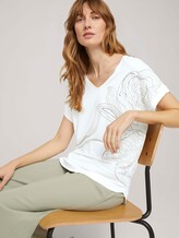 Print T-Shirt mit LENZING™ ECOVERO™ - Frauen - Whisper White Print T-Shirt mit LENZING™ ECOVERO™ - Frauen - Whisper White - 5 - TOM TAILOR