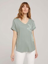 Print T-Shirt mit LENZING™ ECOVERO™ - Frauen - Prairie Grass Green Print T-Shirt mit LENZING™ ECOVERO™ - Frauen - Prairie Grass Green - 1 - TOM TAILOR