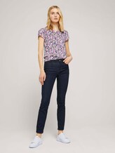 Henley T-Shirt mit Raffungen - Frauen - offwhite floral design Henley T-Shirt mit Raffungen - Frauen - offwhite floral design - 3 - TOM TAILOR