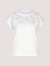 T-Shirt mit Bio-Baumwolle - Frauen - Whisper White T-Shirt mit Bio-Baumwolle - Frauen - Whisper White - 7 - TOM TAILOR