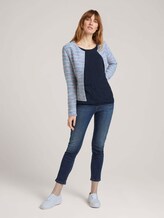 Elastisches T-Shirt in Knitteroptik - Frauen - Sky Captain Blue Elastisches T-Shirt in Knitteroptik - Frauen - Sky Captain Blue - 3 - TOM TAILOR