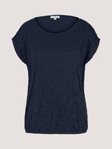 Elastisches T-Shirt in Knitteroptik - Frauen - Sky Captain Blue Elastisches T-Shirt in Knitteroptik - Frauen - Sky Captain Blue - 7 - TOM TAILOR