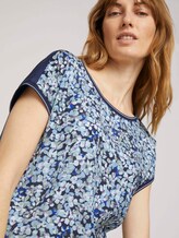 Gemustertes T-Shirt im Materialmix - Frauen - navy floral design Gemustertes T-Shirt im Materialmix - Frauen - navy floral design - 10 - TOM TAILOR