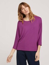 Lockeres Shrit mit Fledermauärmeln - Frauen - plum blossom lilac Lockeres Shrit mit Fledermauärmeln - Frauen - plum blossom lilac - 1 - TOM TAILOR