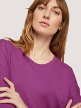 Lockeres Shrit mit Fledermauärmeln - Frauen - plum blossom lilac Lockeres Shrit mit Fledermauärmeln - Frauen - plum blossom lilac - 9 - TOM TAILOR