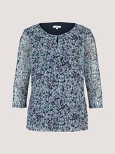 Gemustertes Mesh Shirt - Frauen - navy floral design Gemustertes Mesh Shirt - Frauen - navy floral design - 7 - TOM TAILOR