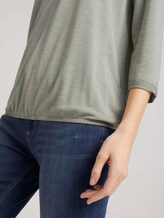 3/4 Arm Shirt mit elatischem Bund - Frauen - Prairie Grass Green 3/4 Arm Shirt mit elatischem Bund - Frauen - Prairie Grass Green - 10 - TOM TAILOR