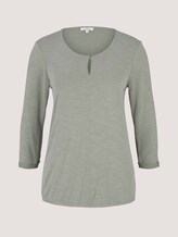 3/4 Arm Shirt mit elatischem Bund - Frauen - Prairie Grass Green 3/4 Arm Shirt mit elatischem Bund - Frauen - Prairie Grass Green - 7 - TOM TAILOR