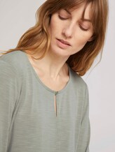 3/4 Arm Shirt mit elatischem Bund - Frauen - Prairie Grass Green 3/4 Arm Shirt mit elatischem Bund - Frauen - Prairie Grass Green - 9 - TOM TAILOR