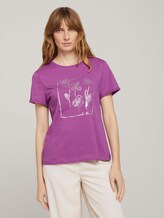 T-Shirt aus Bio-Baumwolle - Frauen - plum blossom lilac T-Shirt aus Bio-Baumwolle - Frauen - plum blossom lilac - 1 - TOM TAILOR
