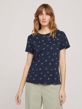 T-Shirt aus Bio-Baumwolle - Frauen - navy colorful floral design T-Shirt aus Bio-Baumwolle - Frauen - navy colorful floral design - 1 - TOM TAILOR
