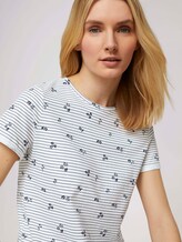T-Shirt aus Bio-Baumwolle - Frauen - offwhite stripe flower design T-Shirt aus Bio-Baumwolle - Frauen - offwhite stripe flower design - 9 - TOM TAILOR