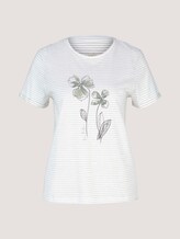 Gestreiftes T-Shirt mit Bio-Baumwolle - Frauen - aral blue white stripe Gestreiftes T-Shirt mit Bio-Baumwolle - Frauen - aral blue white stripe - 7 - TOM TAILOR