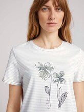 Gestreiftes T-Shirt mit Bio-Baumwolle - Frauen - aral blue white stripe Gestreiftes T-Shirt mit Bio-Baumwolle - Frauen - aral blue white stripe - 9 - TOM TAILOR