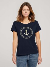 T-Shirt aus Bio-Baumwolle - Frauen - Sky Captain Blue T-Shirt aus Bio-Baumwolle - Frauen - Sky Captain Blue - 1 - TOM TAILOR Denim