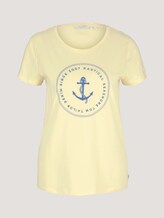 Print T-Shirt mit Bio-Baumwolle - Frauen - soft yellow Print T-Shirt mit Bio-Baumwolle - Frauen - soft yellow - 7 - TOM TAILOR Denim
