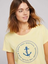 Print T-Shirt mit Bio-Baumwolle - Frauen - soft yellow Print T-Shirt mit Bio-Baumwolle - Frauen - soft yellow - 9 - TOM TAILOR Denim