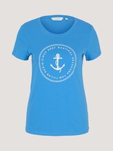 Print T-Shirt mit Bio-Baumwolle - Frauen - mid blue Print T-Shirt mit Bio-Baumwolle - Frauen - mid blue - 7 - TOM TAILOR Denim