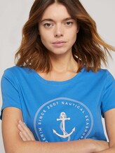 Print T-Shirt mit Bio-Baumwolle - Frauen - mid blue Print T-Shirt mit Bio-Baumwolle - Frauen - mid blue - 9 - TOM TAILOR Denim