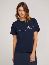 T-Shirt mit Anker Print - Frauen - Sky Captain Blue T-Shirt mit Anker Print - Frauen - Sky Captain Blue - 1 - TOM TAILOR Denim