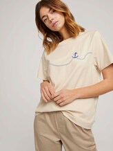 T-Shirt mit Anker Print - Frauen - soft creme beige T-Shirt mit Anker Print - Frauen - soft creme beige - 5 - TOM TAILOR Denim