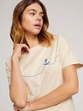 T-Shirt mit Anker Print - Frauen - soft creme beige T-Shirt mit Anker Print - Frauen - soft creme beige - 9 - TOM TAILOR Denim