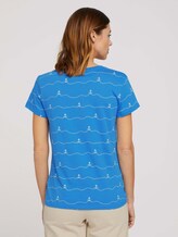 T-Shirt mit Bio-Baumwolle - Frauen - mid blue stripe anchor print T-Shirt mit Bio-Baumwolle - Frauen - mid blue stripe anchor print - 2 - TOM TAILOR Denim
