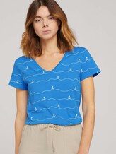 T-Shirt mit Bio-Baumwolle - Frauen - mid blue stripe anchor print T-Shirt mit Bio-Baumwolle - Frauen - mid blue stripe anchor print - 5 - TOM TAILOR Denim
